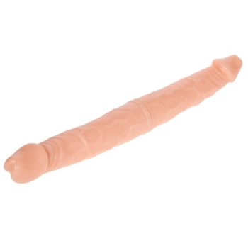 Podwójne dildo Baile TPR cieliste 37 cm