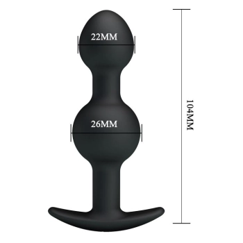 Korek analny silikonowy Pretty Love Heavy Balls 10,4 cm