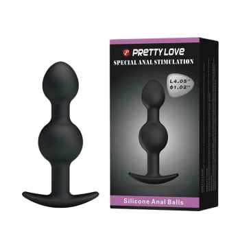 Korek analny silikonowy Pretty Love Heavy Balls 10,4 cm