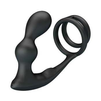Wibrujący korek analny z pierścieniem Mr Play pilot 12 funkcji