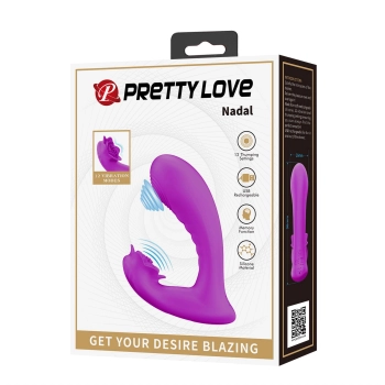 Wibrator podwójny Pretty Love Nadal silikonowy USB