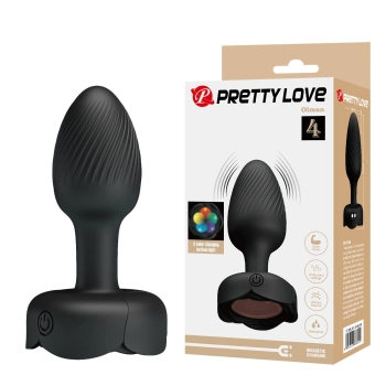 Korek analny wibrujący Pretty Love Olman silikonowy LED 10 wibracji
