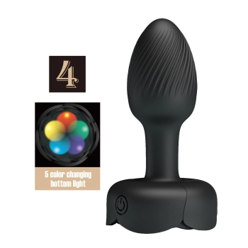 Korek analny wibrujący Pretty Love Olman silikonowy LED 10 wibracji