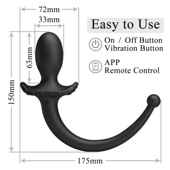 Wibrujący korek analny Pretty Love Anthony z aplikacją USB