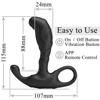 Wibrujący masażer prostaty Pretty Love Andrew z aplikacją USB