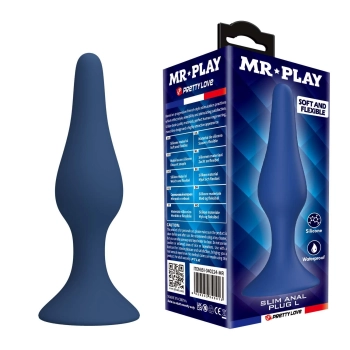 Smukły silikonowy korek analny Mr. Play L wodoodporny