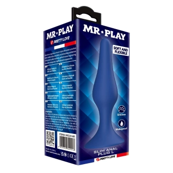 Smukły silikonowy korek analny Mr. Play L wodoodporny