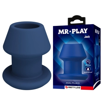 Korek analny niebieski pusty silikonowy Mr. Play Jack S