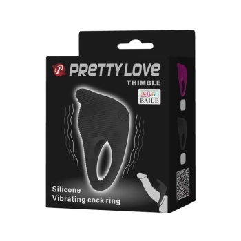 Pierścień wibrujący Pretty Love Thimble silikonowy 6 cm