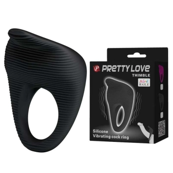 Pierścień wibrujący Pretty Love Thimble silikonowy 6 cm