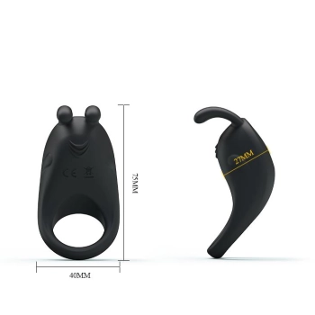 Pierścień wibrujący Pretty Love silikonowy z króliczkiem USB 7,5 cm