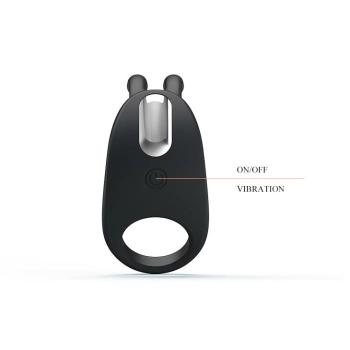 Pierścień wibrujący Pretty Love silikonowy z króliczkiem USB 7,5 cm
