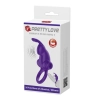 Pierścień wibrujący Pretty Love silikonowy fioletowy 10 funkcji