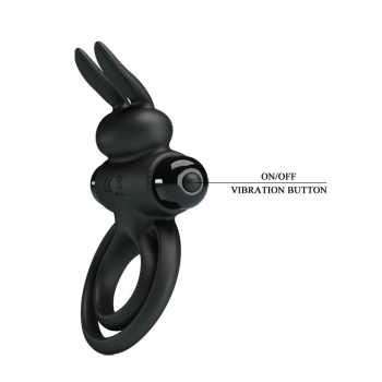 Pierścień wibrujący Pretty Love Vibrant Penis Ring III czarny