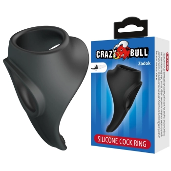 Pierścień erekcyjny silikonowy z rozciągaczem na jądra Crazy Bull Zadok