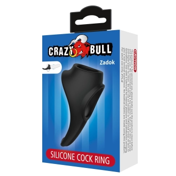 Pierścień erekcyjny silikonowy z rozciągaczem na jądra Crazy Bull Zadok