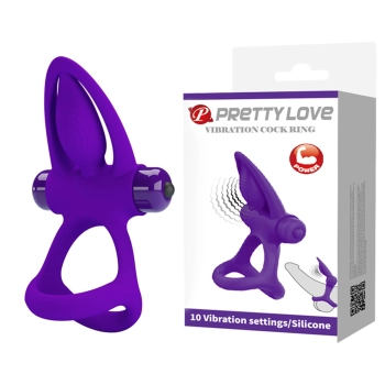 Pierścień wibrujący Pretty Love silikonowy 10 funkcji