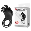 Pierścień wibrujący Pretty Love Ruben silikonowy czarny 7 funkcji
