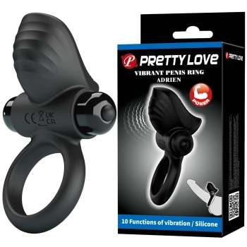 Wibrujący pierścień erekcyjny Adrien Pretty Love 10 funkcji