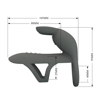 Nakładka wibrująca Pretty Love Master Ring silikonowa USB 4 cm
