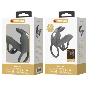 Nakładka wibrująca Pretty Love Master Ring silikonowa USB 4 cm