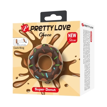 Pierścień erekcyjny Pretty Love Choco Super Donut silikonowy supermiękki