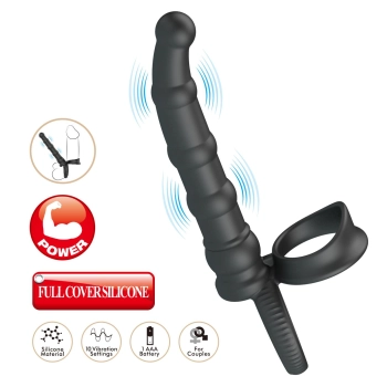 Pierścień erekcyjny analny Pretty Love Tatum 10 wibracji 18 cm