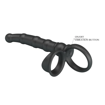 Pierścień erekcyjny analny Pretty Love Tatum 10 wibracji 18 cm