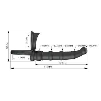Pierścień erekcyjny analny Pretty Love Tatum 10 wibracji 18 cm