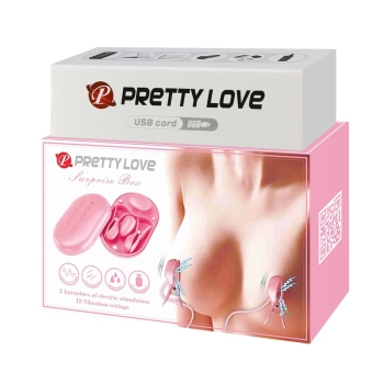 PRETTY LOVE - Surprise Box Pink, 12 vibration functions 3 electric shock functions