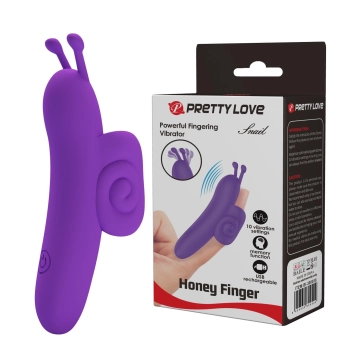 Wibrator na palec silikonowy Pretty Love Snail USB 10 funkcji