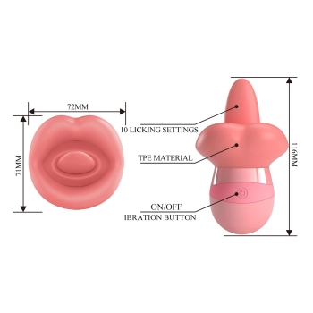 Stymulator liżący Pretty Love Kylee 10 trybów USB TPE