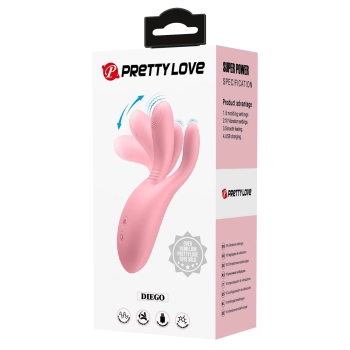 Wibrator Diego Pretty Love 10 funkcji wibracji i 5 kiwań