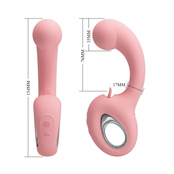 Stymulator łechtaczki z lizaniem Pretty Love Erynnyes silikonowy USB