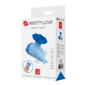 Mini stymulator łechtaczki Pretty Love Dolphin niebieski silikonowy
