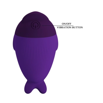 Mini stymulator łechtaczki Pretty Love Dolphin fioletowy silikonowy