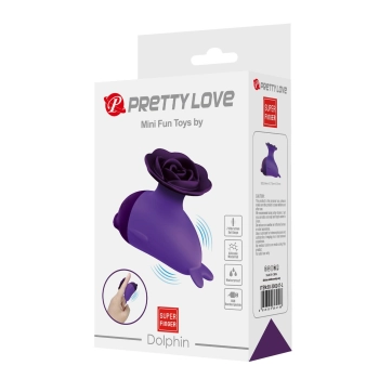 Mini stymulator łechtaczki Pretty Love Dolphin fioletowy silikonowy