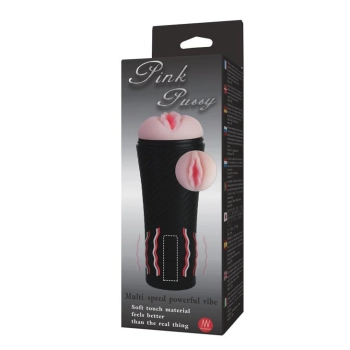 Masturbator z wibracją Baile Pink Pussy różowy 23 cm