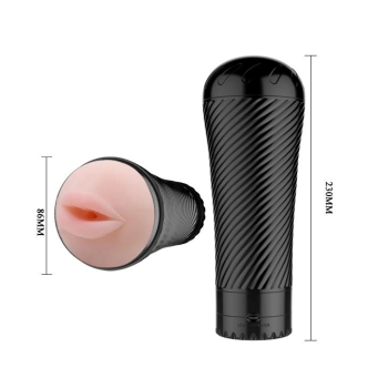 Masturbator wibrujący Baile Love Kiss usta CyberSkin 23 cm AAA