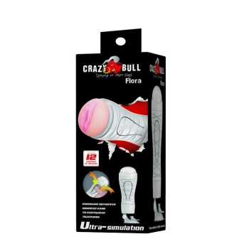 Masturbator Crazy Bull Flora waginalny 12 funkcji USB 28 cm