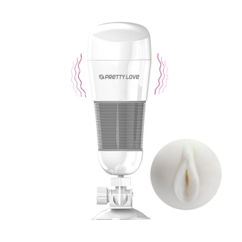 Masturbator wibrujący Pretty Love Hedy biały 27 cm