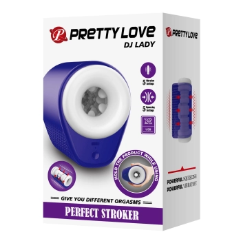 Masturbator Pretty Love Dj Lady z wibracją i ściskaniem