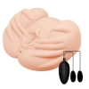 Masturbator realistyczny Crazy Bull wagina i anus wibrujący cielisty 22 cm