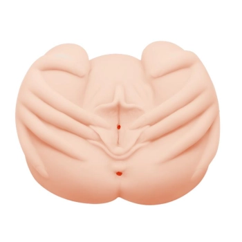 Masturbator realistyczny Crazy Bull wagina i anus wibrujący cielisty 22 cm