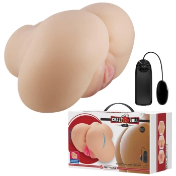 Masturbator podwójny realistyczny Crazy Bull Luna z wibracją