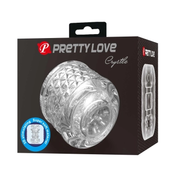 Przezroczysty dwustronny masturbator Pretty Love Crystle