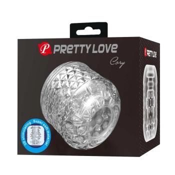 Masturbator dwustronny Pretty Love Cary przezroczysty
