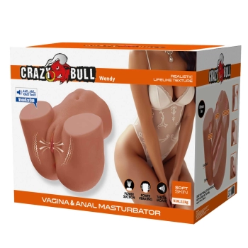 Masturbator realistyczny Crazy Bull Wendy z wibracją 34 cm