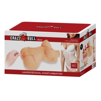 Masturbator waginalny i analny Crazy Bull Diana 37cm