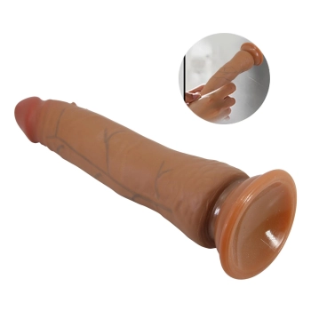 Dildo realistyczne Baile Barbara giętkie z przyssawką 21 cm